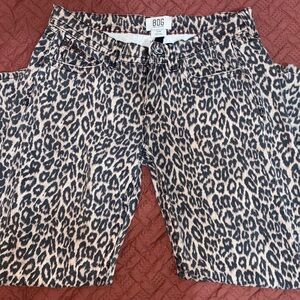 cheetah print baggy jeans